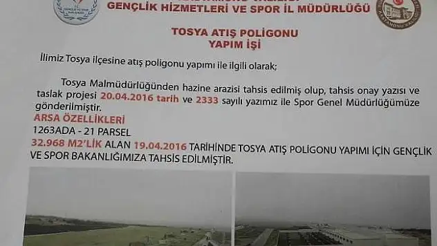 Tosya'ya Trap Atış Poligonu yapılıyor