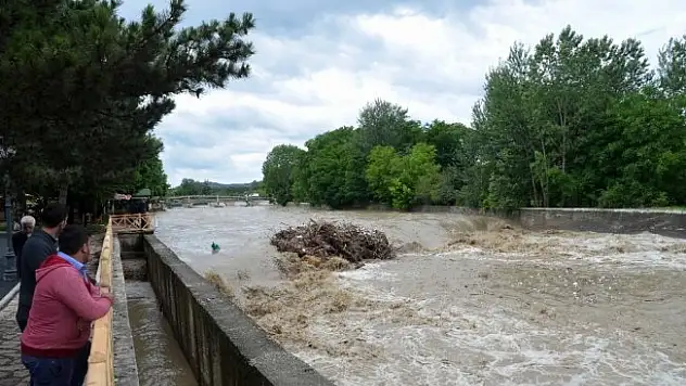 Etkili olan yağmur suları Taşköprü'de sele neden oldu