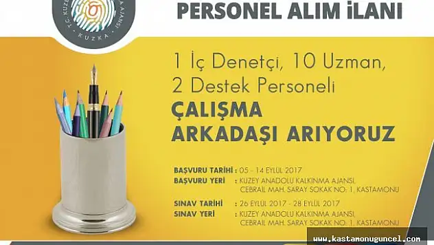 KUZKA, personel alımı yapacak