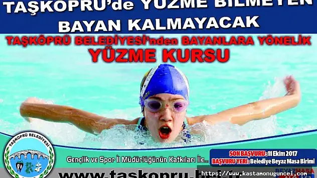 Bayanlara yönelik ücretsiz yüzme kursu açılıyor