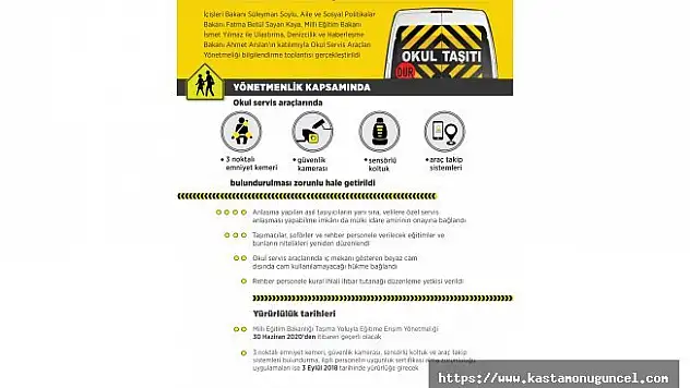 Okul servis araçlarında yeni dönem