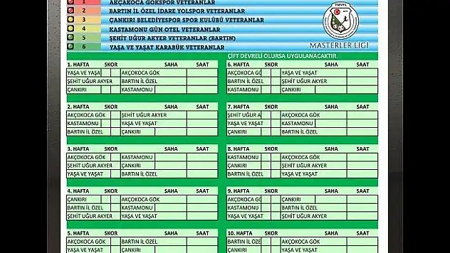 TMVFL Veteranlar Ligi kura çekimi yapıldı
