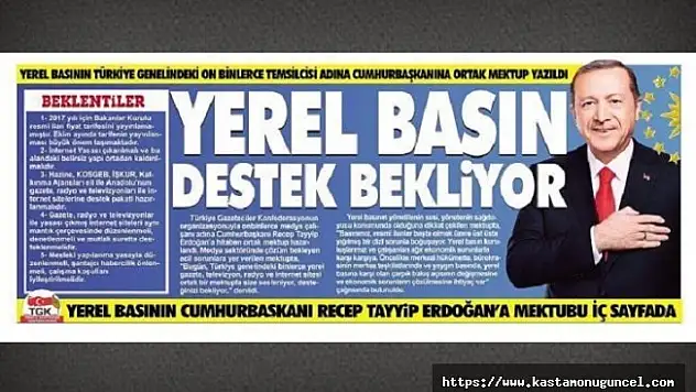 Yerel basından Cumhurbaşkanına ortak mektup!