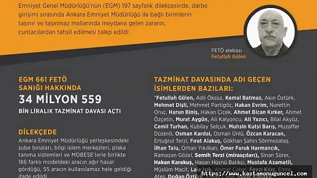 Emniyetten darbecilere 34 milyon liralık tazminat davası