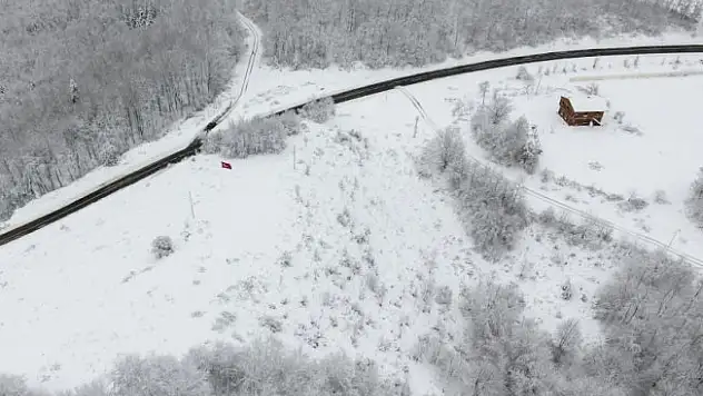 Kastamonu'da kar yağışı