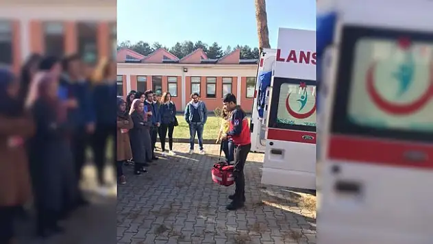 Taşköprü'de ilk ve acil yardım bölümü öğrencilerine eğitim
