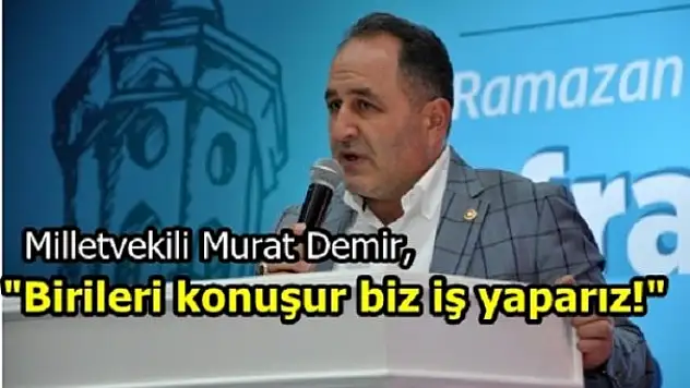 Milletvekili Demir, &quotBirileri konuşur biz iş yaparız!&quot
