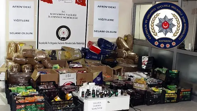 Kastamonu'da 70 bin liralık tütün operasyonu
