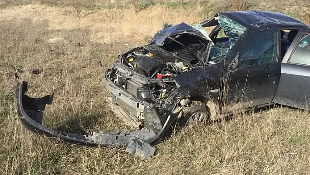 Seydiler'de yoldan çıkan otomobil tarlaya yuvarlandı: 2 ağır yaralı
