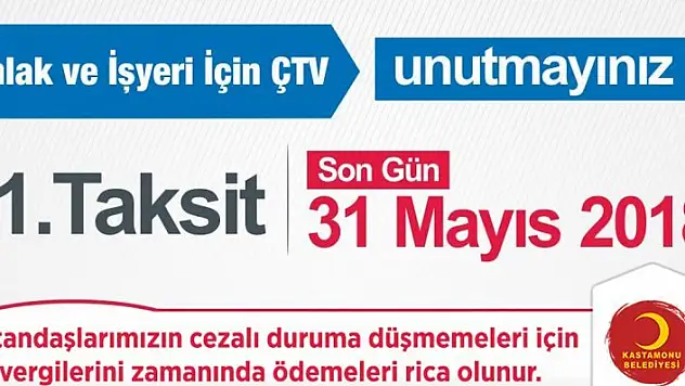31 Mayıs son gün!