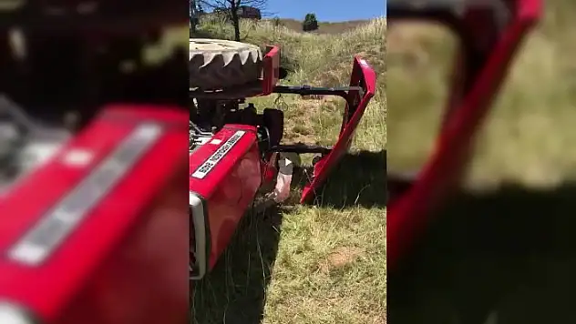 Traktörün altında kalan Devlet Hastanesi müdürü yaralandı