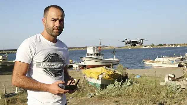 Yunusların balık kovalamacası drone ile görüntülendi
