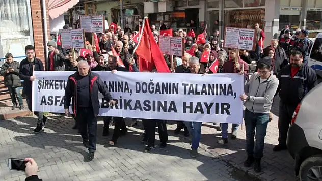 'Asfalt plenti tesisi'ne köylülerden tepki