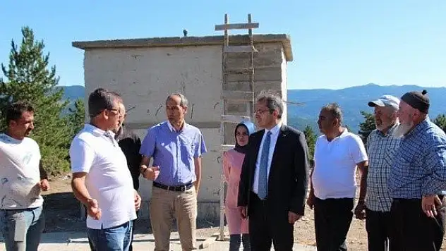 Kaymakam Deniz Pişkin, su deposu çalışmalarını inceledi
