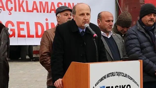 Kastamonu'da nakliyecilerden taşımacılıkla ilgili uygulamalara tepki