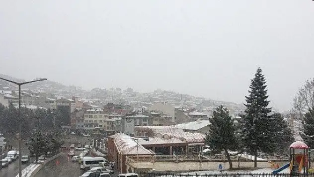 Tosya'da yoğun kar yağışı başladı