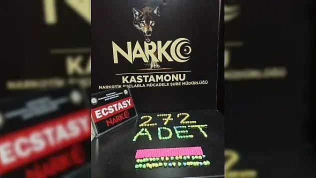 Kastamonu'da 272 adet ecstasy hap ele geçirildi