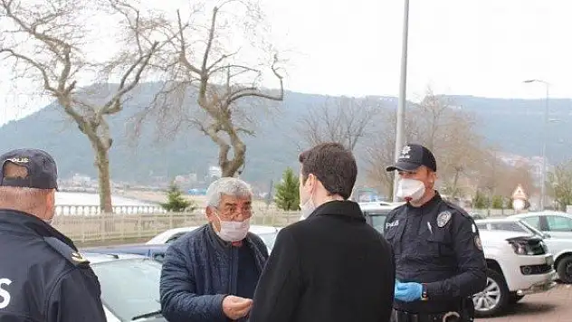 Cide'de yasağa uymayan bir kişiye para cezası uygulandı