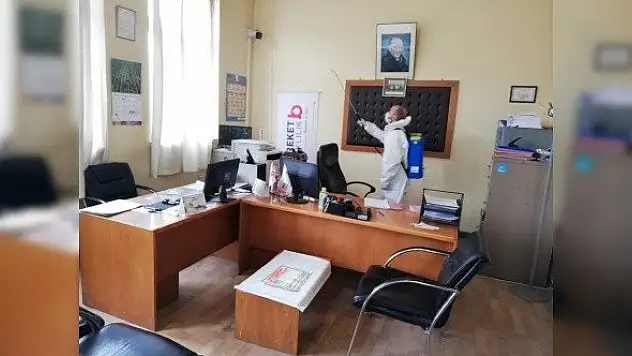 Hanönü'de yeni tip koronavirüse karşı dezenfekte çalışması