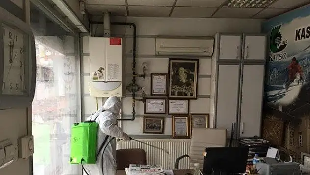 KATSO binasında dezenfekte çalışmaları yapıldı