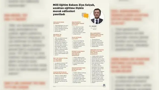 Bakan Selçuk, uzaktan eğitime ilişkin merak edilenleri yanıtladı!