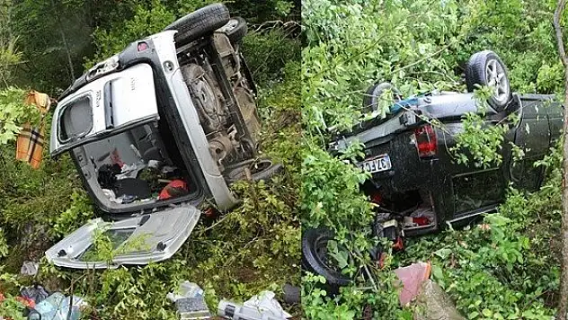 Aynı yerde peş peşe iki kaza meydana geldi: 5 yaralı
