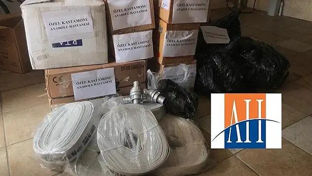 Anadolu Hastanesi'nden yangın bölgesine yardım