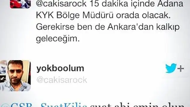 Bakan Kılıç sorunu Twitter'dan anında çözdü