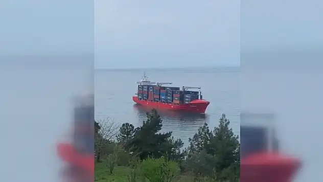 Cide'de yük gemisi karaya oturdu