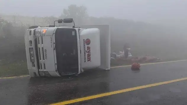 Kamyon kazası: 1 yaralı