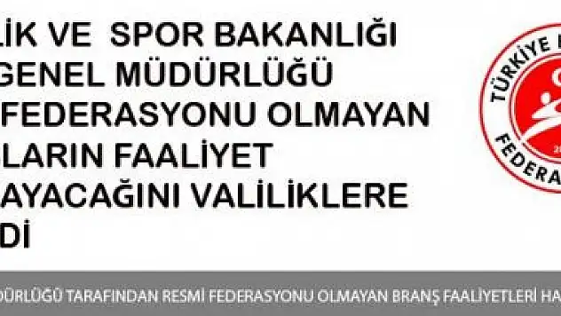 Faaliyet Yapamayacak Spor Dalları