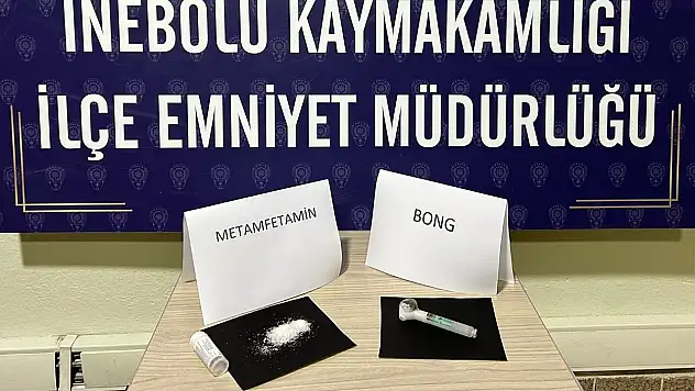 İnebolu'da metamfetamin maddesi ele geçirildi