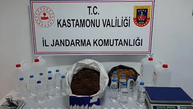 Jandarma ekiplerinden sahte alkol operasyonu