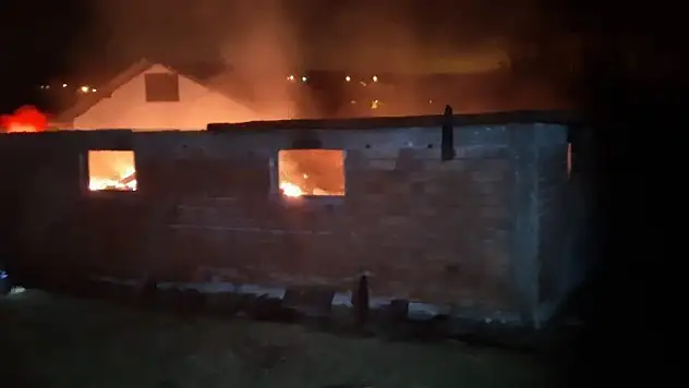 Kastamonu'da çıkan yangında samanlık küle döndü