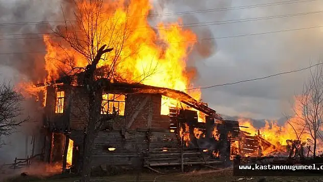 Kastamonu'da 2 ev küle döndü