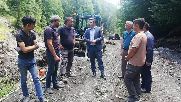 Kaymakam Bütün'den selden etkilenen köylerde inceleme