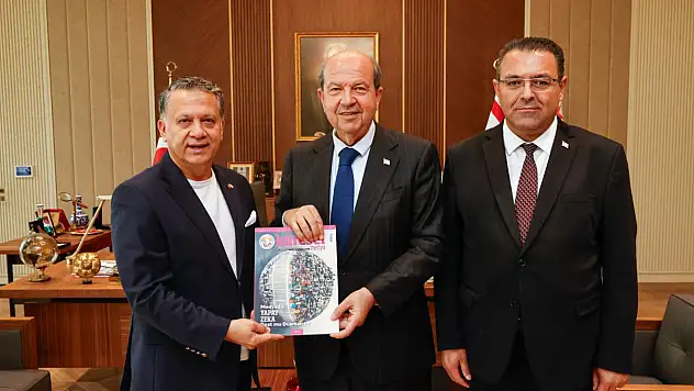 KKTC CB Ersin Tatar'a Dim'den hayırlı olsun ziyareti