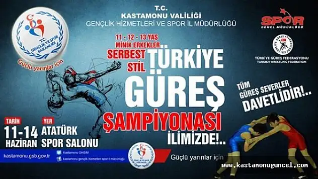 Minik Erkekler Türkiye Güreş Şampiyonası İlimizde