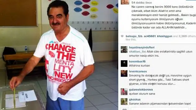 Öldüğü İddia Edilen 'Tatlıses'ten Fotoğraflı Yanıt