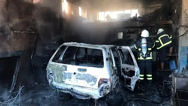 Oto tamirhanesinde LPG tankı patladı