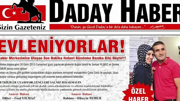 Sahibi olduğu gazeteyi düğün davetiyesi yaptı
