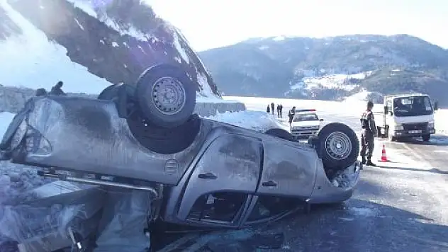 Takla Atan Araçtan Yara Almadan Kurtuldu