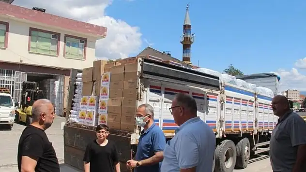 Tosya Kaymakamlığından afet bölgesine yardım