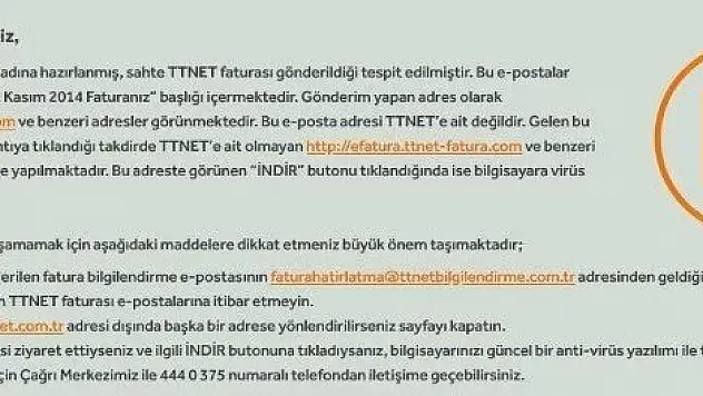 TTNET'ten Virüs Uyarısı