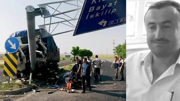 Yön Tabelasına Çarpan Kişi Öldü