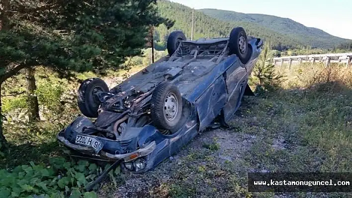Küre'de Otomobil Takla Attı: 3 Yaralı