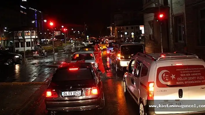 Kastamonu'da "Şehitlere Saygı" Konvoyu