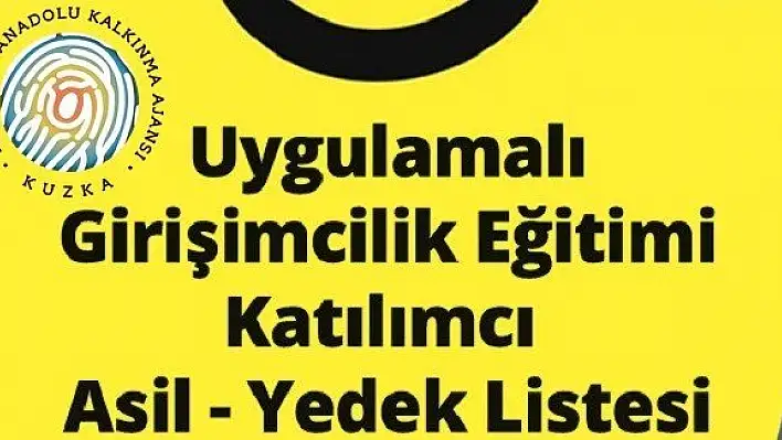 KUZKA &quotUygulamalı Girişimcilik Eğitimi" Mülakat Sonuçları