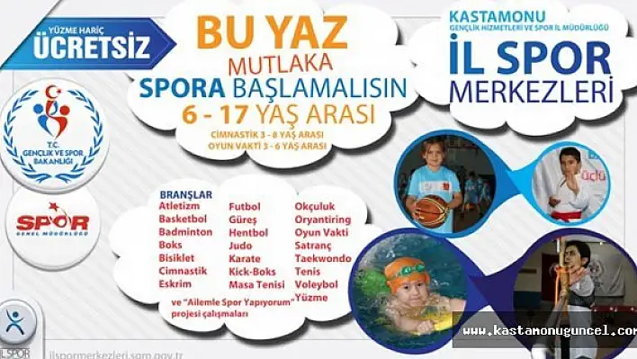 Yaz Spor Okulları kayıtları başladı