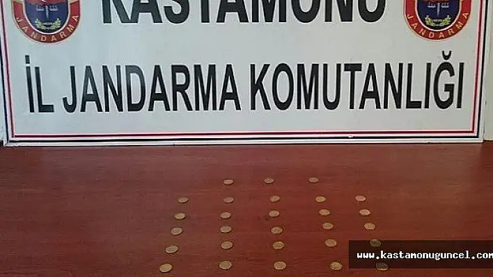Kastamonu'da 28 adet altın sikke ele geçirildi